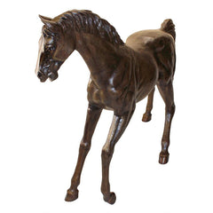 Design Toscano Trotting Thoroughbred Horse Cast Bronze Garden Statue AS23232