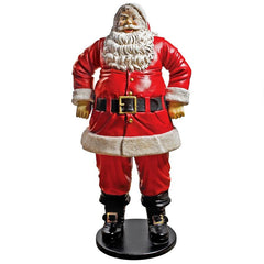 Design Toscano Jolly Santa Claus Life-Size Statue: Grande Scale NE80089