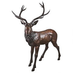 Design Toscano Standing Deer Buck Cast Bronze Garden Statue PB1096