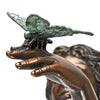 Image of Design Toscano Butterfly Wonder, Little Girl Cast Bronze Garden Statue AS26046
