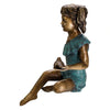 Image of Design Toscano Bridgette with Bird, Little Girl Cast Bronze Garden Statue PN5639