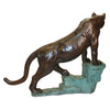 Image of Design Toscano Cougar on a Rock Cast Bronze Garden Statue KW28995