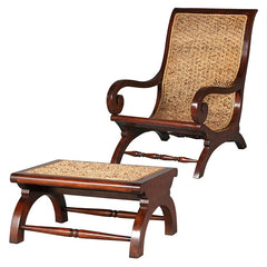 Design Toscano British Plantation Chair and Footstool AF91565
