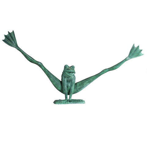 Design Toscano Crazy Legs, Leap Frog Bronze Garden Statue: Giant PK2295