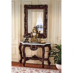 Design Toscano The Royal Baroque Mirror and Marble-Topped Console Table KS94119