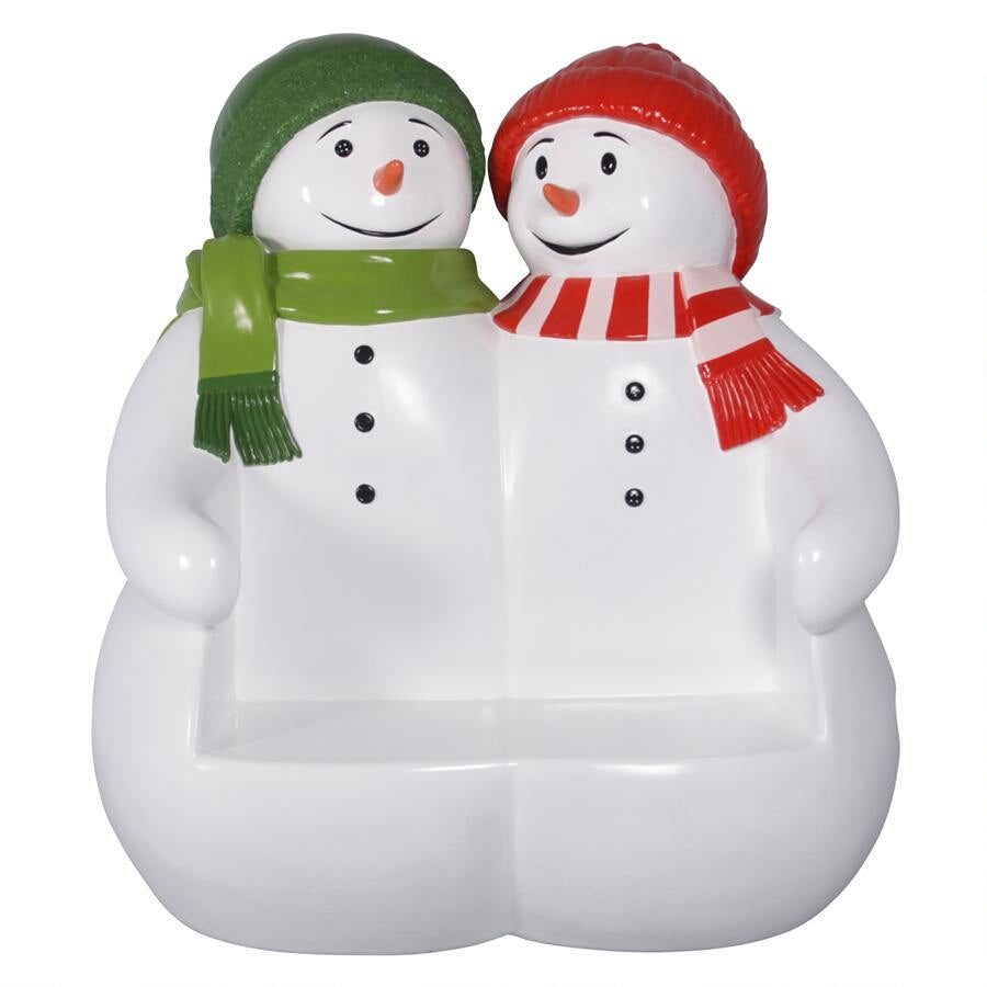 Design Toscano Powder Pals Holiday Snowman Bench NE160250