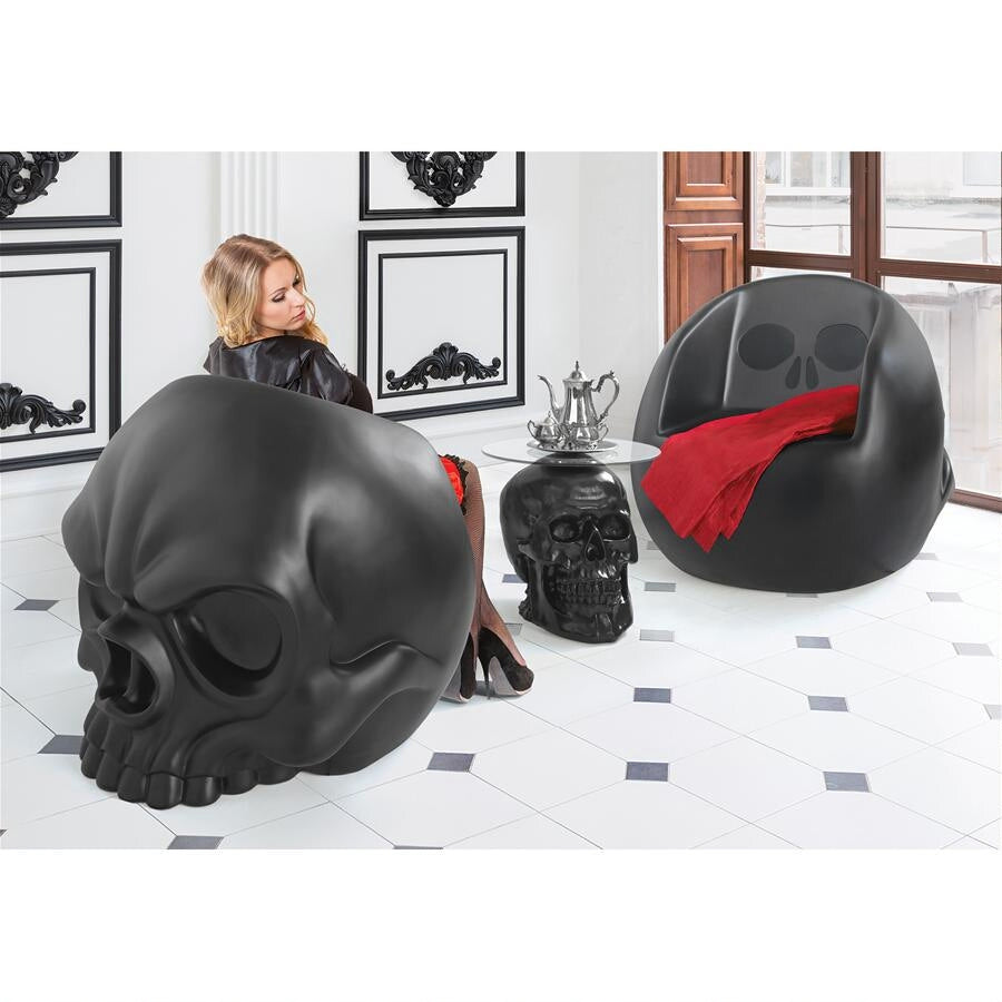 Design Toscano Lost Souls Gothic Skull Sculptural Chair NE1702056