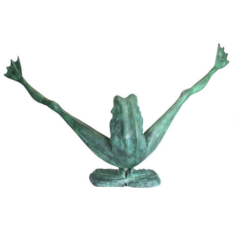 Design Toscano Crazy Legs, Leap Frog Bronze Garden Statue: Giant PK2295