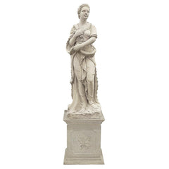 Design Toscano The Four Goddesses of the Seasons Statue: Winter (Statue with Plinth) NE990060