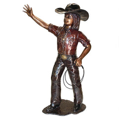 Design Toscano Rodeo Dreams: Cowgirl Cast Bronze Garden Statue PB1052