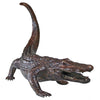 Image of Design Toscano Gator on the Prowl: Spitting Bronze Alligator Garden Statue SU1860