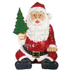 Design Toscano Giant Sitting Santa Claus Statue with Hand Seat NE140080