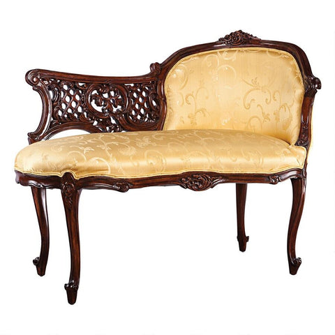 Design Toscano Madame Claudine's Mahogany Chaise Lounge AF1587