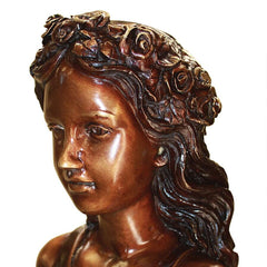 Design Toscano Leaf Maiden Cast Bronze Garden Statue KW58490