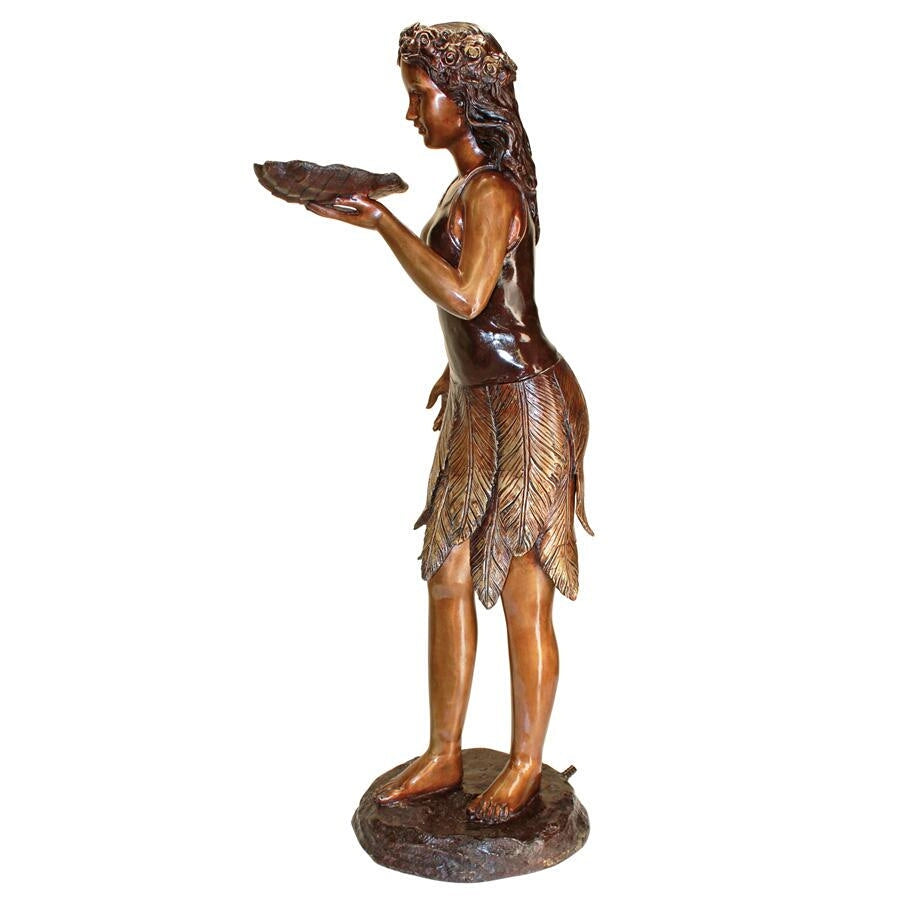 Design Toscano Leaf Maiden Cast Bronze Garden Statue KW58490