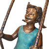 Image of Design Toscano Swinging Children Solid Cast Bronze Garden Statue PN7538