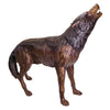 Image of Design Toscano The Howl of the Wild Wolf Cast Bronze Garden Statue KW94082