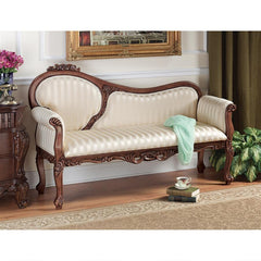 Design Toscano Lady Elizabeth Hand-Carved Settee AE8002