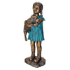 Image of Design Toscano Girl and Dog Cast Bronze Garden Statue PN6569