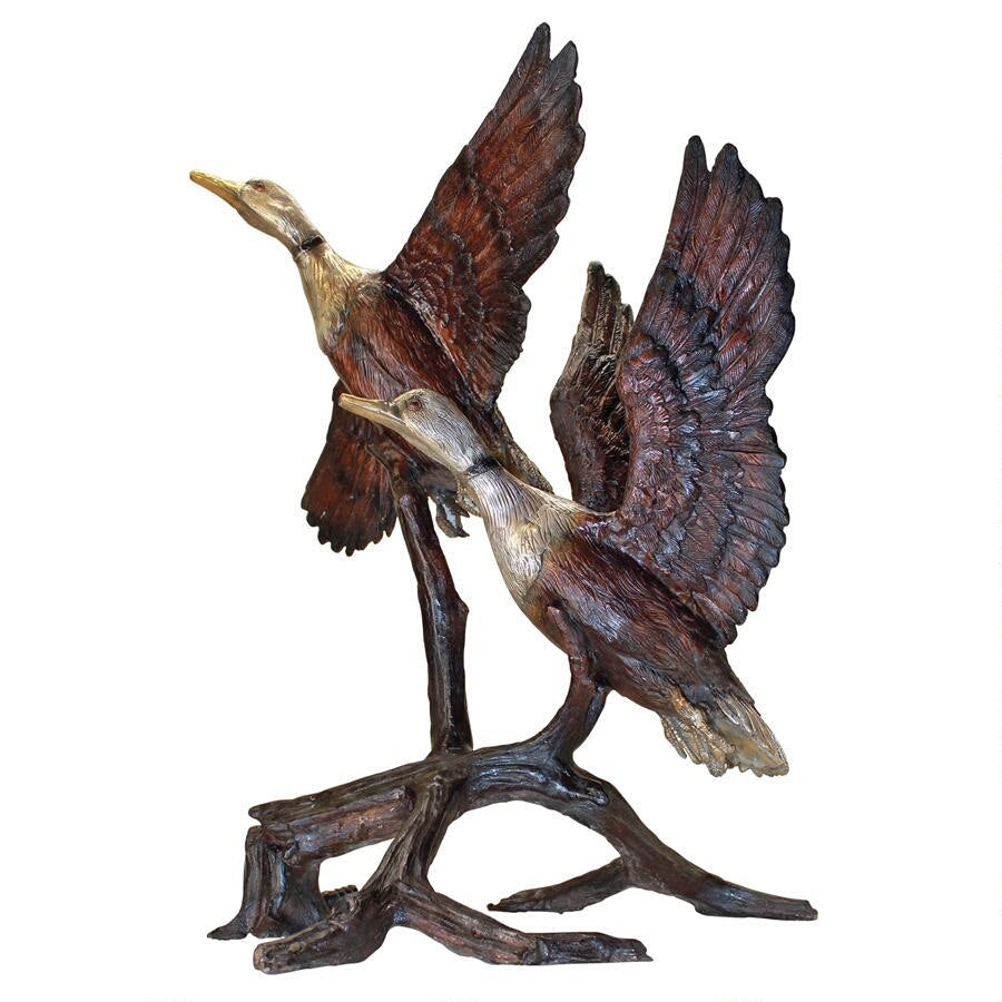 Design Toscano Steep Climbing Ducks Cast Bronze Garden Statue KW50547