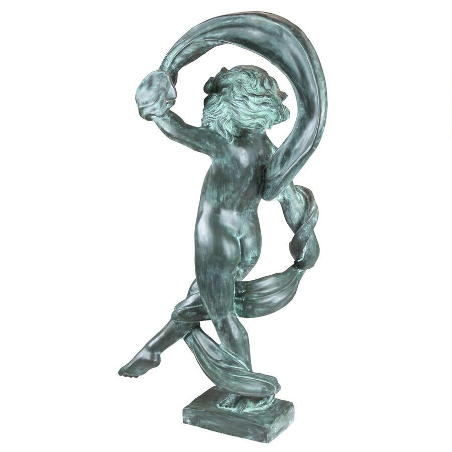 Design Toscano Dancing Girl of the Wind Bronze Garden Statue PK1545