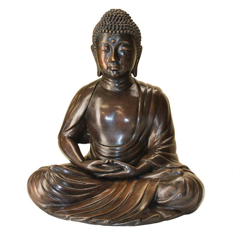 Design Toscano Meditating Buddha Cast Bronze Garden Statue AS20713