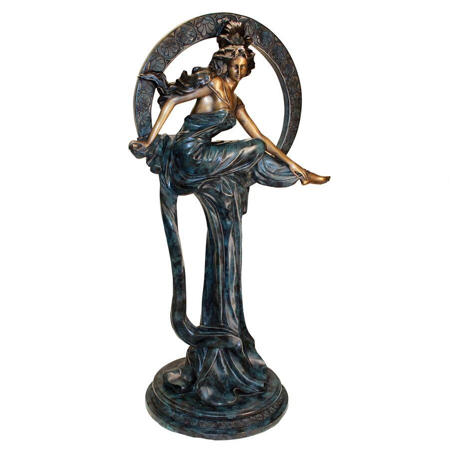 Design Toscano Alphonse Mucha's, Maiden of the Arts Cast Bronze Garden Statue AS24573