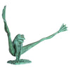 Image of Design Toscano Crazy Legs, Leap Frog Bronze Garden Statue: Giant PK2295