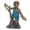 Image of Design Toscano Catch and Release, Boy with Frog Cast Bronze Garden Statue PN7292