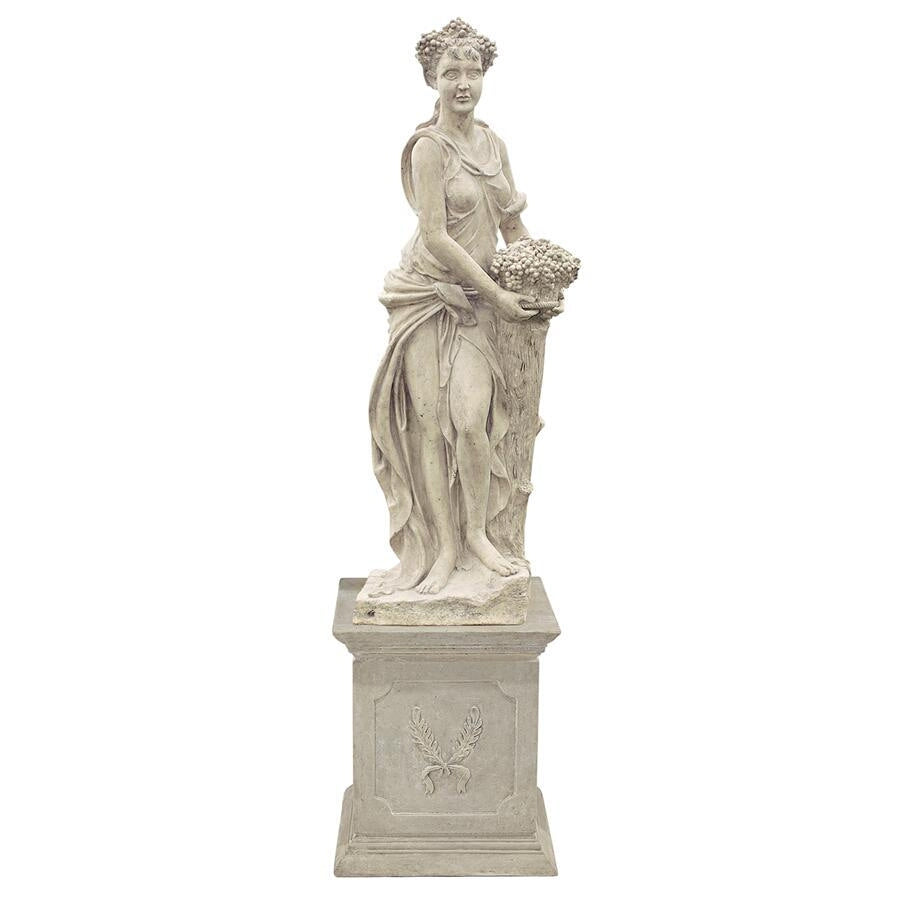 Design Toscano The Four Goddesses of the Seasons Statue: Autumn (Statue with Plinth) NE990058