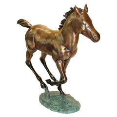 Design Toscano Galloping Horse Foal Cast Bronze Garden Statue PB1165