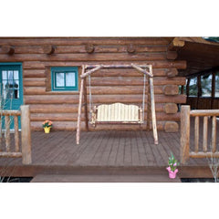 Montana Woodworks Glacier Country Log Lawn Swing MWGCLS