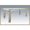 Image of Montana Woodworks Log 4 Post Dining Table with Leaves MWDT4PL