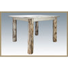 Image of Montana Woodworks Log 4 Post Dining Table with Leaves MWDT4PL