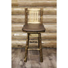 Image of Montana Woodworks Glacier Country Log Barstool With Swivel Seat MWGCBSWSNR