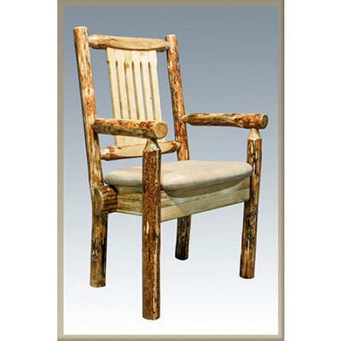 Montana Woodworks Glacier Country Log Captain's Chair MWGCCASCN