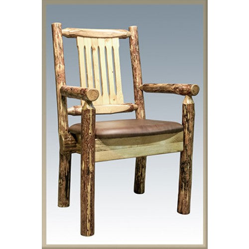 Montana Woodworks Glacier Country Log Captain's Chair MWGCCASCN