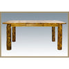 Image of Montana Woodworks Glacier Country Log 4 Post Dining Table with Leaves MWGCDT4PL