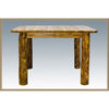 Image of Montana Woodworks Glacier Country Log 4 Post Dining Table with Leaves MWGCDT4PL