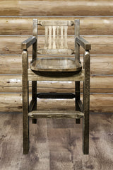 Montana Woodworks Homestead Captains Barstool With Back MWHCBSWCASSL