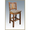 Image of Montana Woodworks Homestead Barstool with Back MWHCBSWNRSL