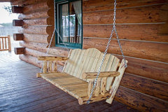 Montana Woodworks Log Porch Swing Exterior Finish MWLSCEXT