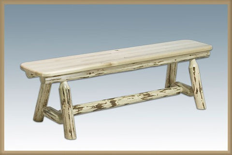 Montana Woodworks Log Plank Style Bench MWPSB6