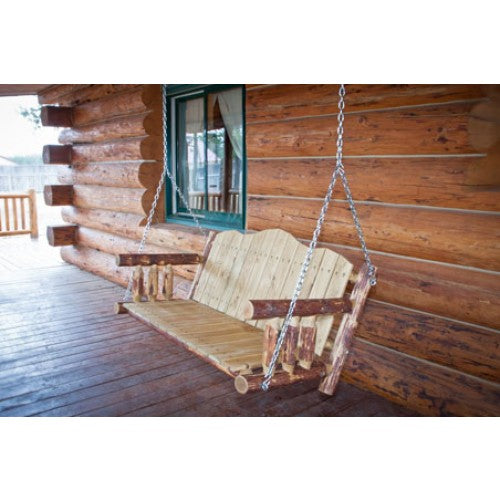 Montana Woodworks Glacier Country Log Porch Swing MWGCLSC